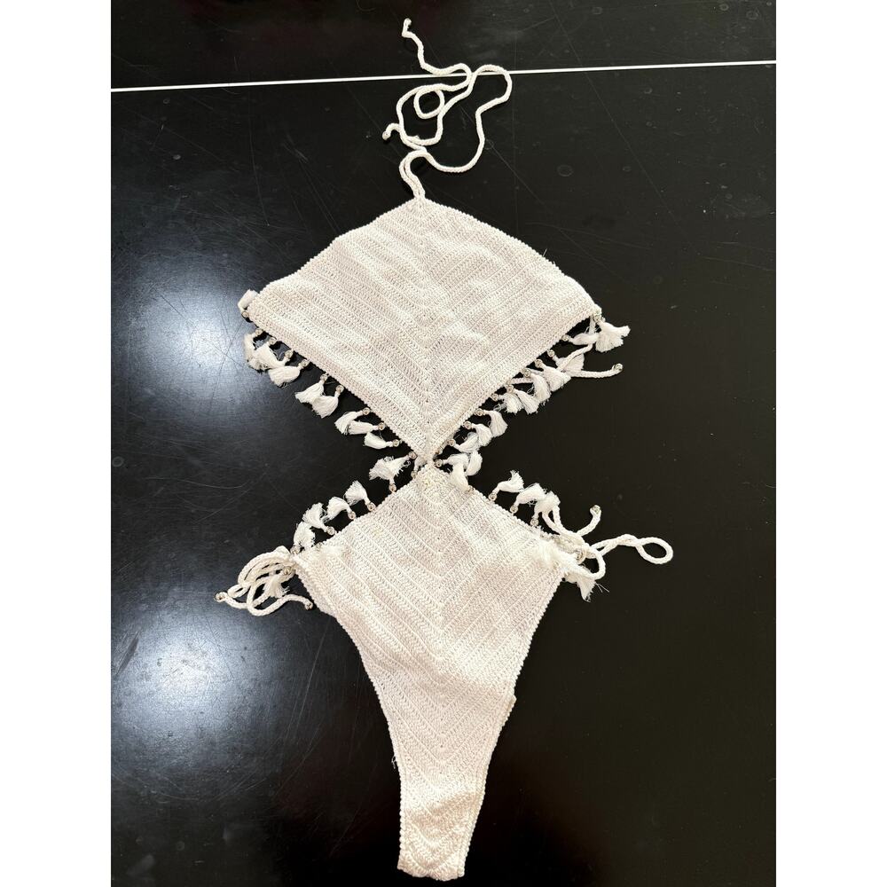 Solid & Striped Crochet One Piece